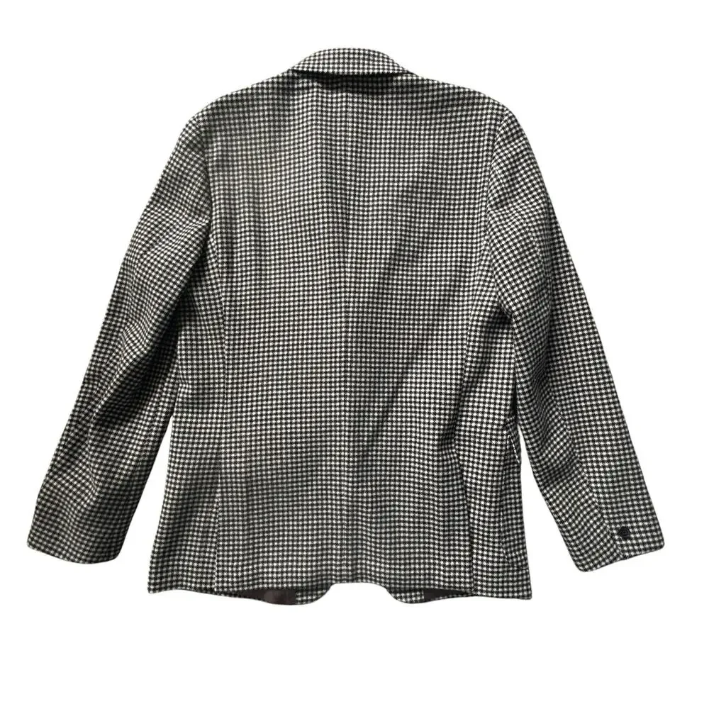 J CREW KENMARE BLACK AND WHITE BLAZER SIZE 39